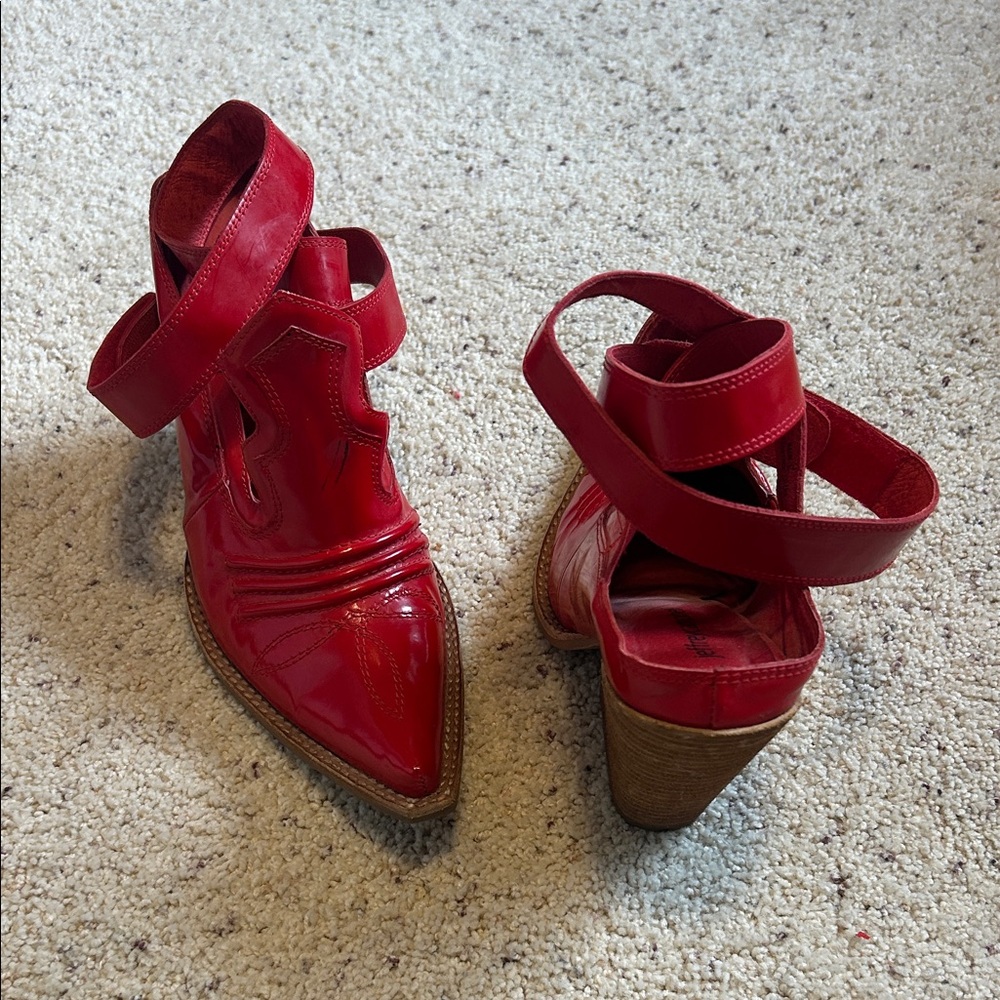 Jeffrey Campbell Red Patent Leather Heels - Picture 4 of 4